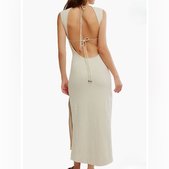 New Free People Eventide Sleeveless Eyelet Midi Dress - Picture 3 of 5